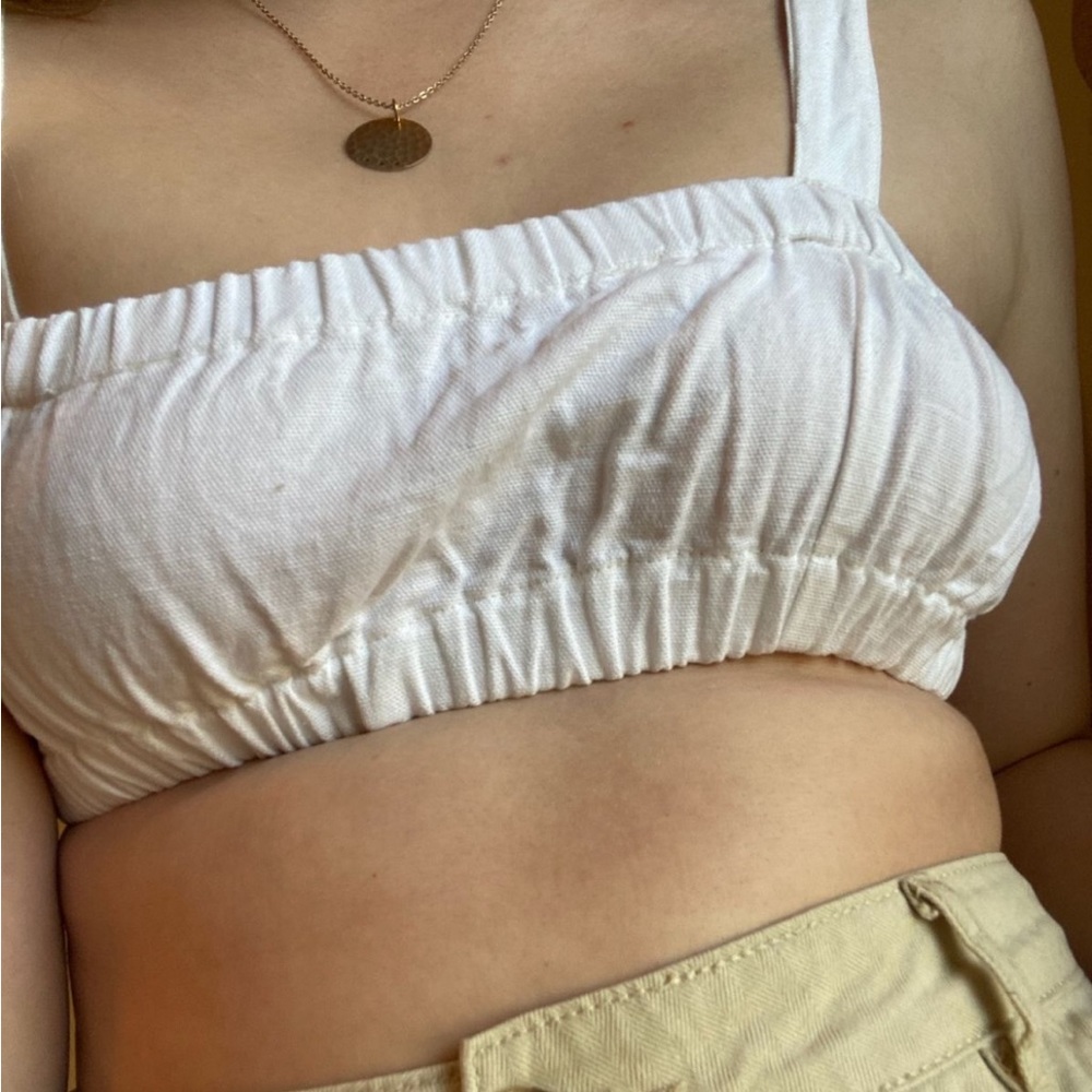 Linen Vintage Handmade Bandeau Top